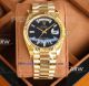 swiss clone rolex day date 40 yellow gold black bagutte diamond face watch (2)_th.jpg